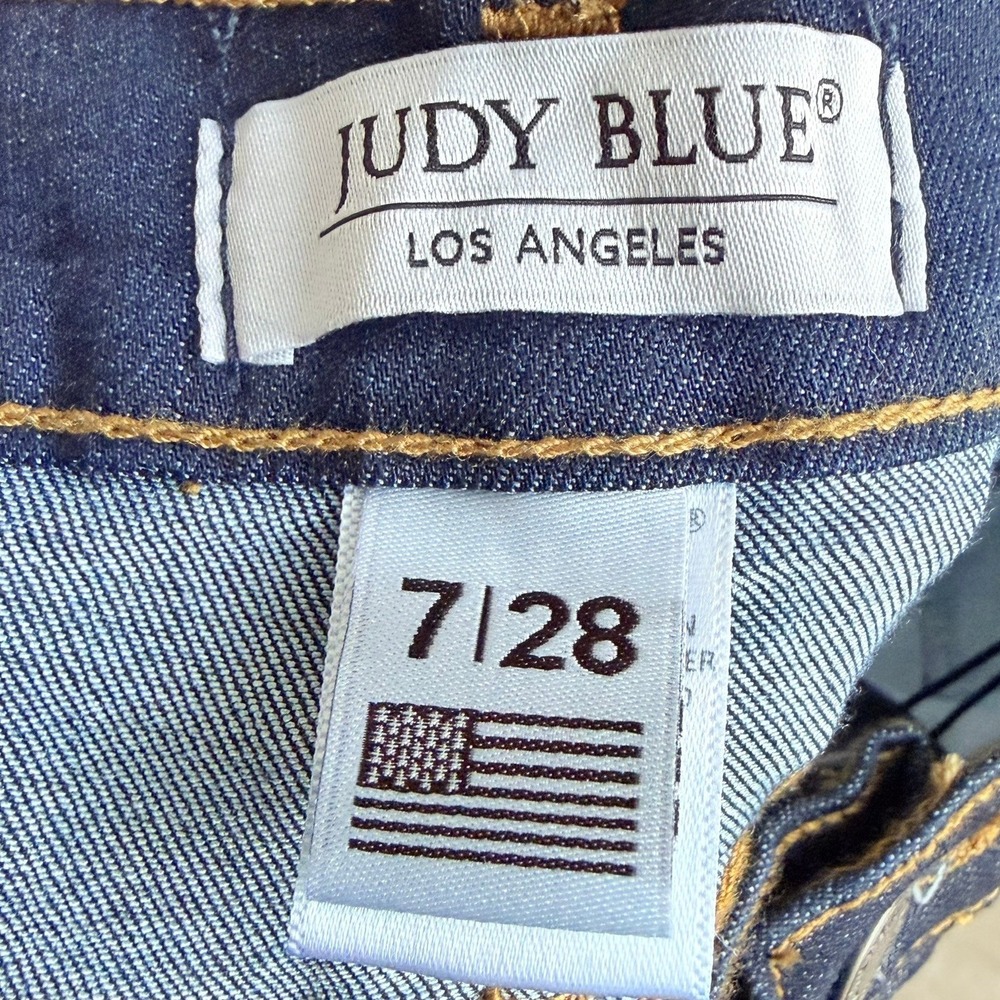 Judy Blue Skinny Jeans Womens 7/28 Dark Blue NEW Midrise Rayon Blend 8376 - Picture 2 of 9